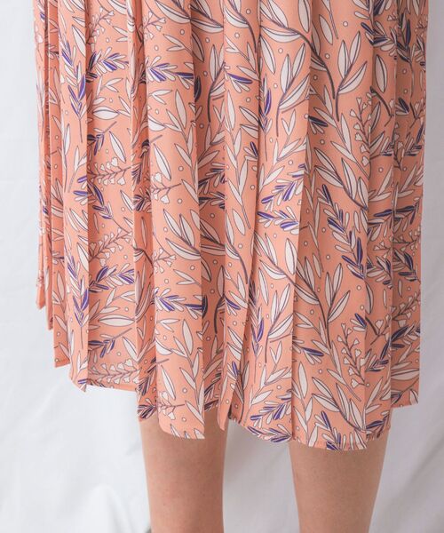 NARACAMICIE / ナラカミーチェ ロング・マキシ丈ワンピース | 【NARACAMICIE】リーフプリントプリーツワンピース | 詳細22