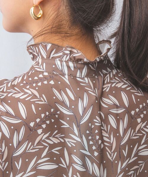 NARACAMICIE / ナラカミーチェ ロング・マキシ丈ワンピース | 【NARACAMICIE】リーフプリントプリーツワンピース | 詳細7