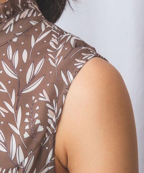 NARACAMICIE / ナラカミーチェ ロング・マキシ丈ワンピース | 【NARACAMICIE】リーフプリントプリーツワンピース | 詳細8