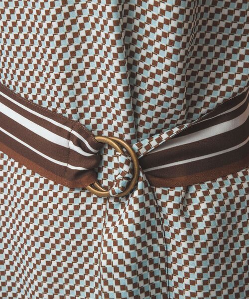 NARACAMICIE / ナラカミーチェ ロング・マキシ丈ワンピース | 【NARACAMICIE】幾何プリントフリルワンピース | 詳細11