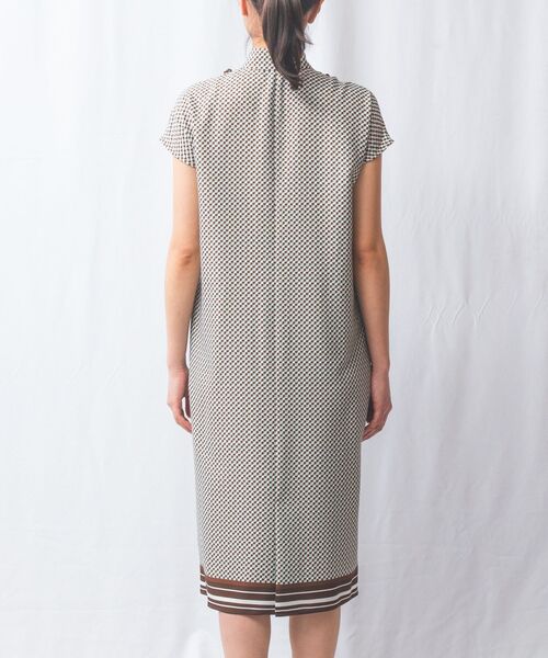 NARACAMICIE / ナラカミーチェ ロング・マキシ丈ワンピース | 【NARACAMICIE】幾何プリントフリルワンピース | 詳細4