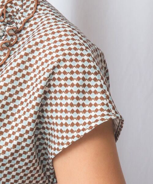 NARACAMICIE / ナラカミーチェ ロング・マキシ丈ワンピース | 【NARACAMICIE】幾何プリントフリルワンピース | 詳細8