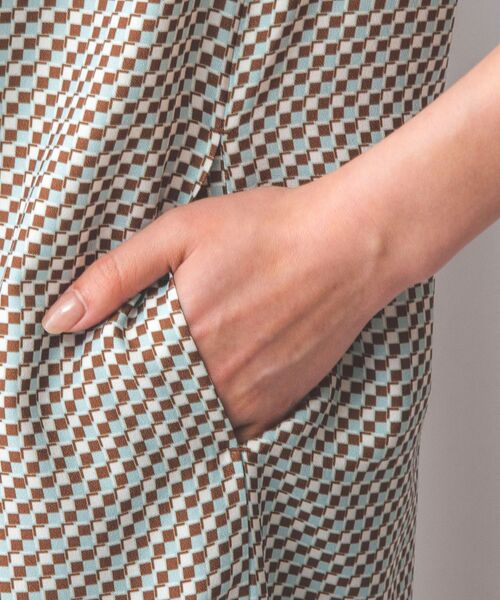 NARACAMICIE / ナラカミーチェ ロング・マキシ丈ワンピース | 【NARACAMICIE】幾何プリントフリルワンピース | 詳細9