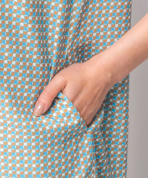 NARACAMICIE / ナラカミーチェ ロング・マキシ丈ワンピース | 【NARACAMICIE】幾何プリントフリルワンピース | 詳細21