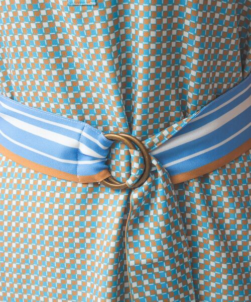 NARACAMICIE / ナラカミーチェ ロング・マキシ丈ワンピース | 【NARACAMICIE】幾何プリントフリルワンピース | 詳細23