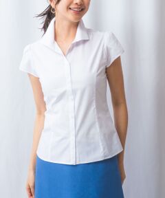 NARACAMICIE / ナラカミーチェ シャツ・ブラウス | 【NARACAMICIE】無地チューリップ袖半袖シャツ