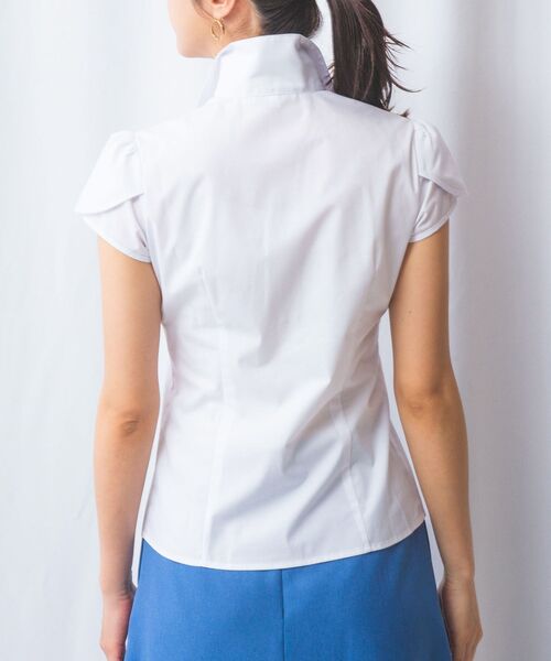 NARACAMICIE / ナラカミーチェ シャツ・ブラウス | 【NARACAMICIE】無地チューリップ袖半袖シャツ | 詳細3