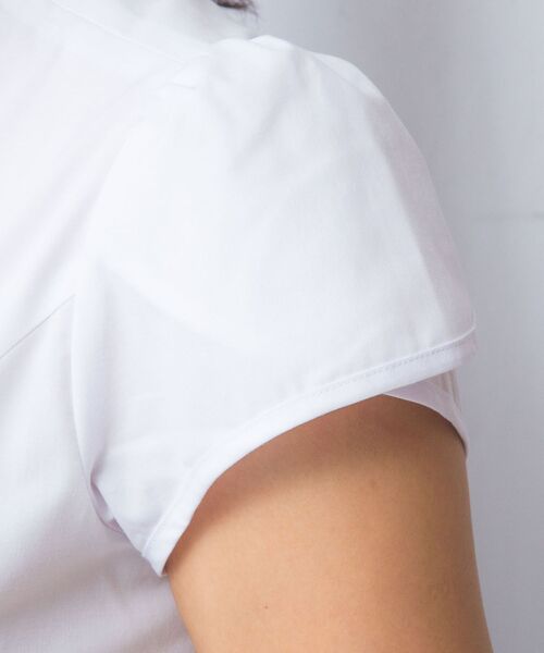 NARACAMICIE / ナラカミーチェ シャツ・ブラウス | 【NARACAMICIE】無地チューリップ袖半袖シャツ | 詳細6