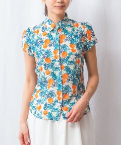 NARACAMICIE / ナラカミーチェ シャツ・ブラウス | 【NARACAMICIE】フルーツ柄シフォン半袖シャツ