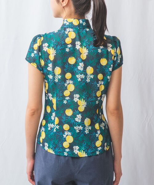 NARACAMICIE / ナラカミーチェ シャツ・ブラウス | 【NARACAMICIE】フルーツ柄シフォン半袖シャツ | 詳細14