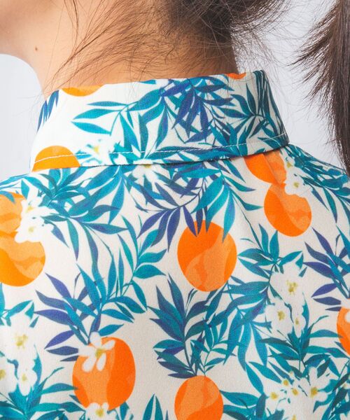 NARACAMICIE / ナラカミーチェ シャツ・ブラウス | 【NARACAMICIE】フルーツ柄シフォン半袖シャツ | 詳細6