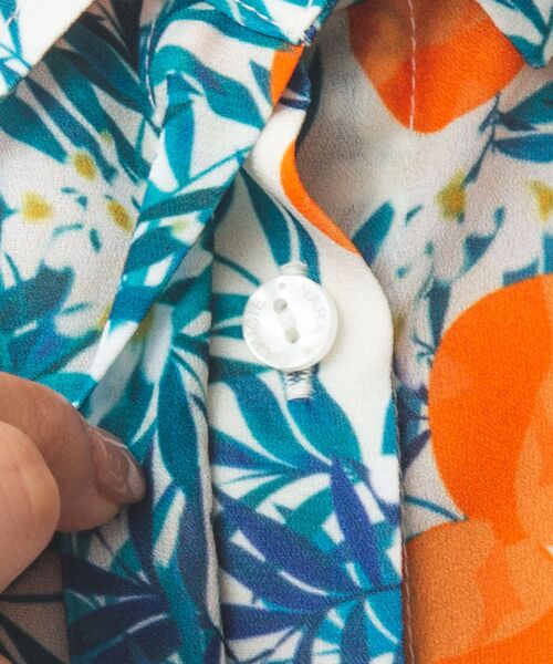 NARACAMICIE / ナラカミーチェ シャツ・ブラウス | 【NARACAMICIE】フルーツ柄シフォン半袖シャツ | 詳細9