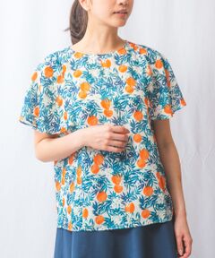 NARACAMICIE / ナラカミーチェ シャツ・ブラウス | 【NARACAMICIE】フルーツ柄シフォン半袖プルオーバー