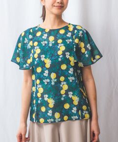 NARACAMICIE / ナラカミーチェ シャツ・ブラウス | 【NARACAMICIE】フルーツ柄シフォン半袖プルオーバー