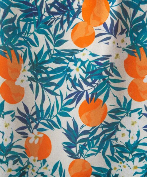 NARACAMICIE / ナラカミーチェ シャツ・ブラウス | 【NARACAMICIE】フルーツ柄シフォン半袖プルオーバー | 詳細10