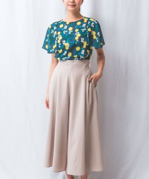 NARACAMICIE / ナラカミーチェ シャツ・ブラウス | 【NARACAMICIE】フルーツ柄シフォン半袖プルオーバー | 詳細22