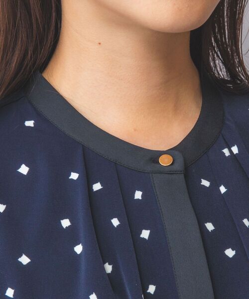 NARACAMICIE / ナラカミーチェ シャツ・ブラウス | 【NARACAMICIE】プリントブロード配色半袖ブラウス | 詳細14