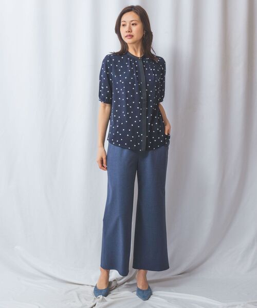 NARACAMICIE / ナラカミーチェ シャツ・ブラウス | 【NARACAMICIE】プリントブロード配色半袖ブラウス | 詳細21