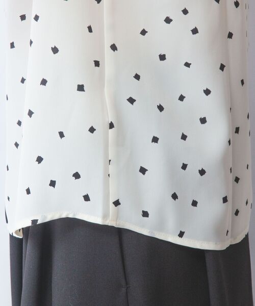 NARACAMICIE / ナラカミーチェ シャツ・ブラウス | 【NARACAMICIE】プリントブロード配色半袖ブラウス | 詳細7