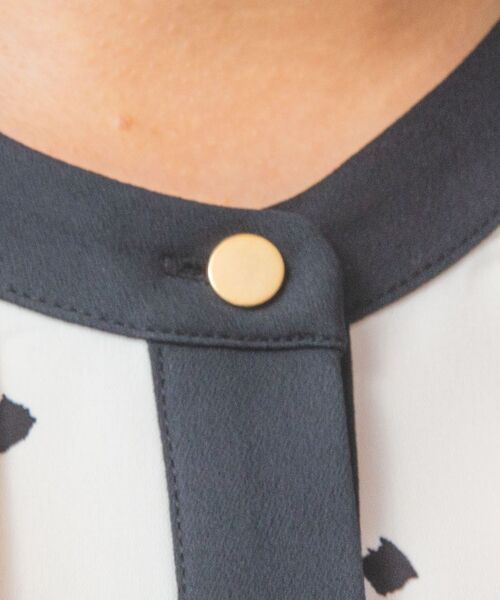 NARACAMICIE / ナラカミーチェ シャツ・ブラウス | 【NARACAMICIE】プリントブロード配色半袖ブラウス | 詳細9