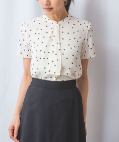 NARACAMICIE / ナラカミーチェ シャツ・ブラウス | 【NARACAMICIE】プリントブロードラッフル半袖ブラウス