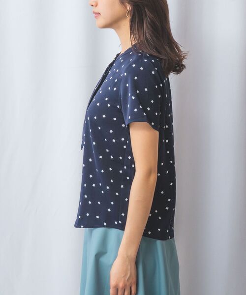 NARACAMICIE / ナラカミーチェ シャツ・ブラウス | 【NARACAMICIE】プリントブロードラッフル半袖ブラウス | 詳細13