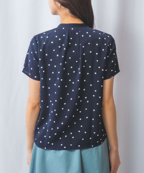 NARACAMICIE / ナラカミーチェ シャツ・ブラウス | 【NARACAMICIE】プリントブロードラッフル半袖ブラウス | 詳細14