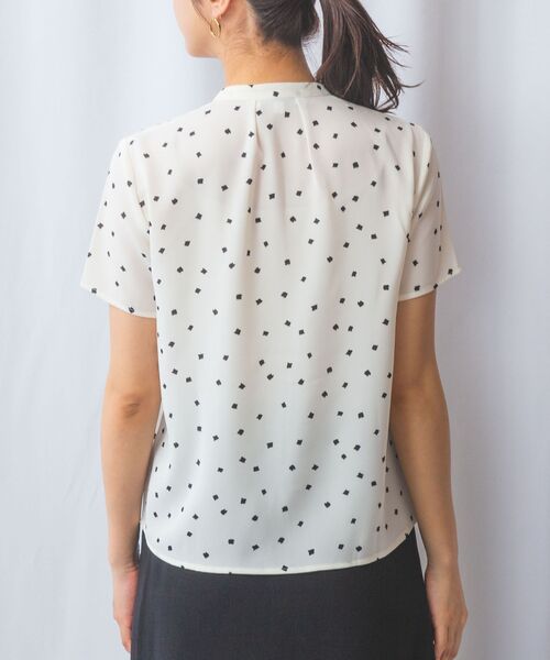 NARACAMICIE / ナラカミーチェ シャツ・ブラウス | 【NARACAMICIE】プリントブロードラッフル半袖ブラウス | 詳細2
