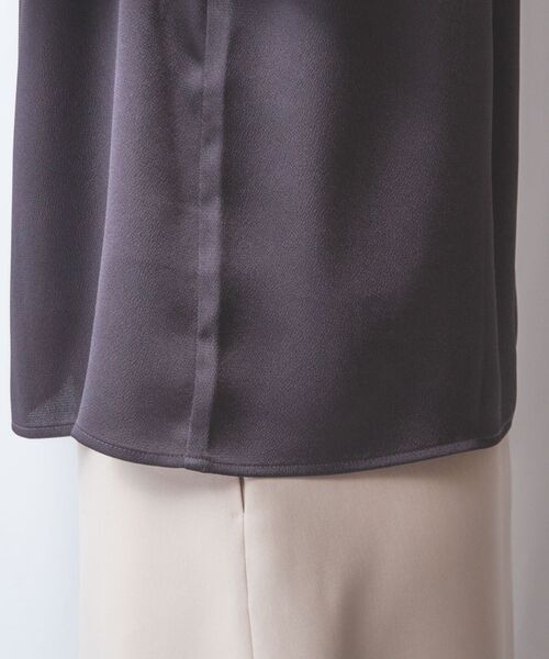 NARACAMICIE / ナラカミーチェ シャツ・ブラウス | 【NARACAMICIE】シボサテン衿フリルギャザー半袖ブラウス | 詳細17