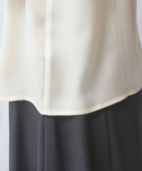 NARACAMICIE / ナラカミーチェ シャツ・ブラウス | 【NARACAMICIE】シボサテン衿フリルギャザー半袖ブラウス | 詳細7