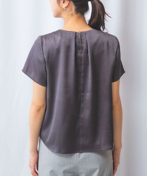 NARACAMICIE / ナラカミーチェ シャツ・ブラウス | 【NARACAMICIE】シボサテンタック半袖ブラウス | 詳細14