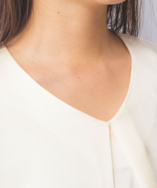 NARACAMICIE / ナラカミーチェ シャツ・ブラウス | 【NARACAMICIE】シボサテンタック半袖ブラウス | 詳細4