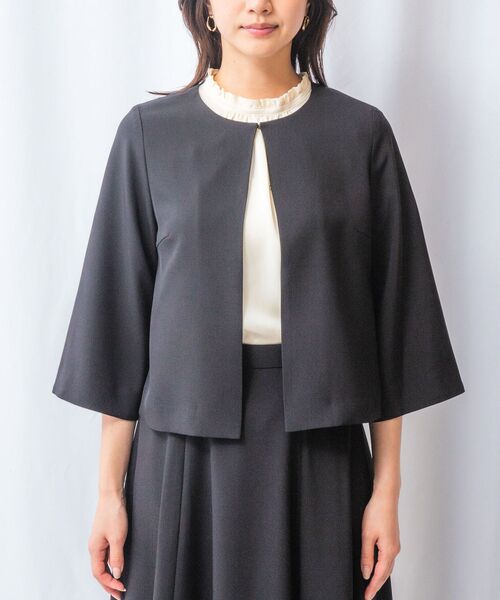 NARACAMICIE / ナラカミーチェ テーラードジャケット | 【NARACAMICIE】【セットアップ対応】NEROノーカラージャケット | 詳細1