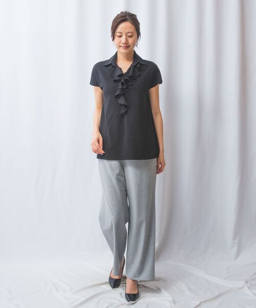 NARACAMICIE / ナラカミーチェ カットソー | 【NARACAMICIE】NEROフリルチュニックカットソー | 詳細9