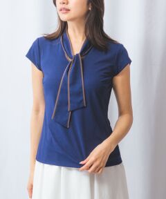 NARACAMICIE / ナラカミーチェ カットソー | 【NARACAMICIE】強撚スムースボウタイカットソー