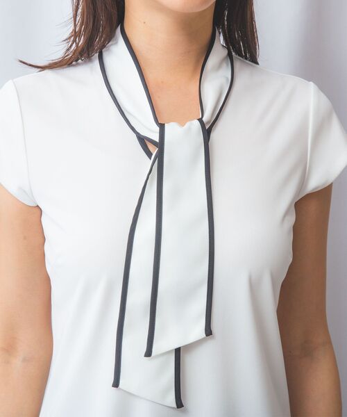 NARACAMICIE / ナラカミーチェ カットソー | 【NARACAMICIE】強撚スムースボウタイカットソー | 詳細10