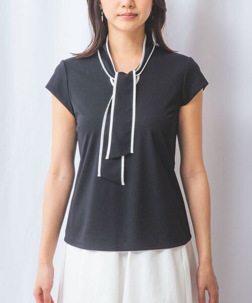 NARACAMICIE / ナラカミーチェ カットソー | 【NARACAMICIE】強撚スムースボウタイカットソー | 詳細12