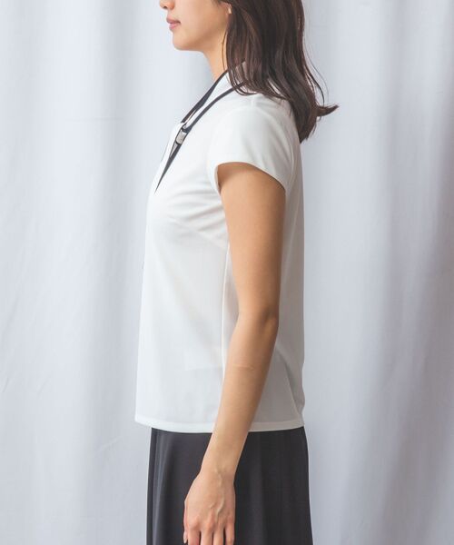 NARACAMICIE / ナラカミーチェ カットソー | 【NARACAMICIE】強撚スムースボウタイカットソー | 詳細2