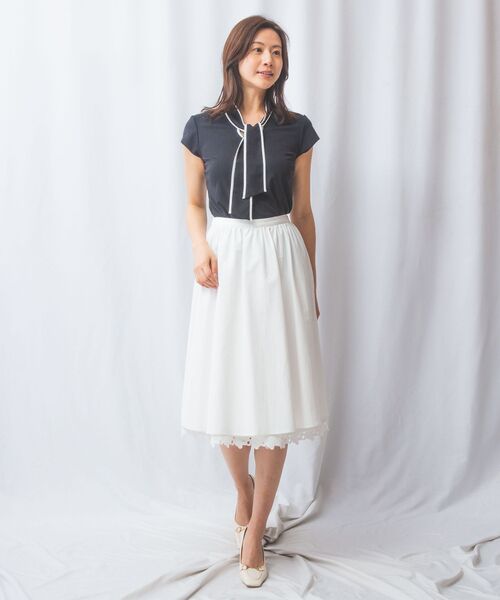 NARACAMICIE / ナラカミーチェ カットソー | 【NARACAMICIE】強撚スムースボウタイカットソー | 詳細21