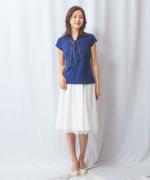 NARACAMICIE / ナラカミーチェ カットソー | 【NARACAMICIE】強撚スムースボウタイカットソー | 詳細29