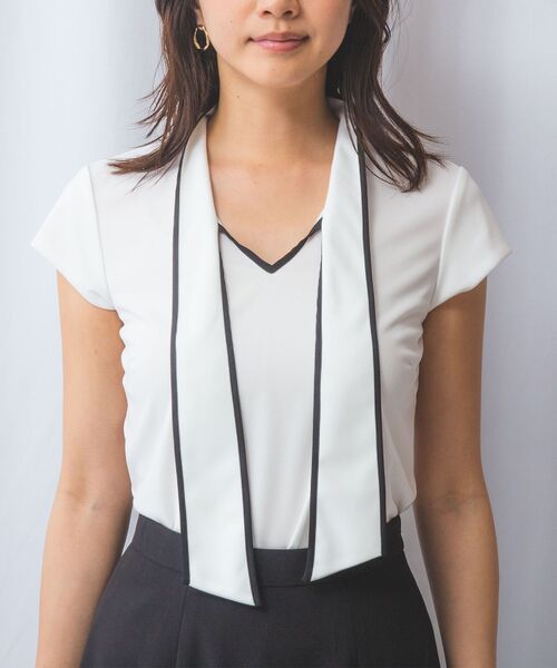 NARACAMICIE / ナラカミーチェ カットソー | 【NARACAMICIE】強撚スムースボウタイカットソー | 詳細9