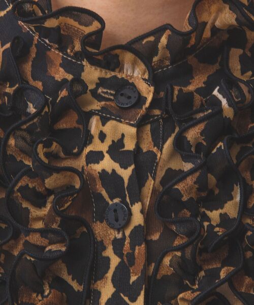 NARACAMICIE / ナラカミーチェ シャツ・ブラウス | 【NARACAMICIE】ヒョウ柄フリル長袖ブラウス | 詳細18