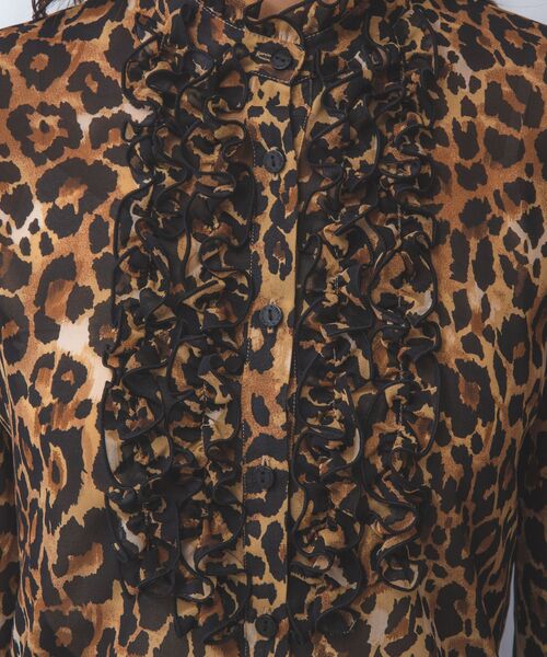 NARACAMICIE / ナラカミーチェ シャツ・ブラウス | 【NARACAMICIE】ヒョウ柄フリル長袖ブラウス | 詳細19