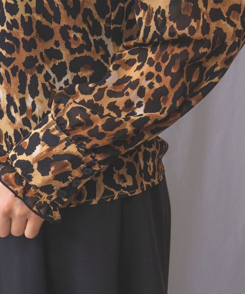 NARACAMICIE / ナラカミーチェ シャツ・ブラウス | 【NARACAMICIE】ヒョウ柄フリル長袖ブラウス | 詳細20