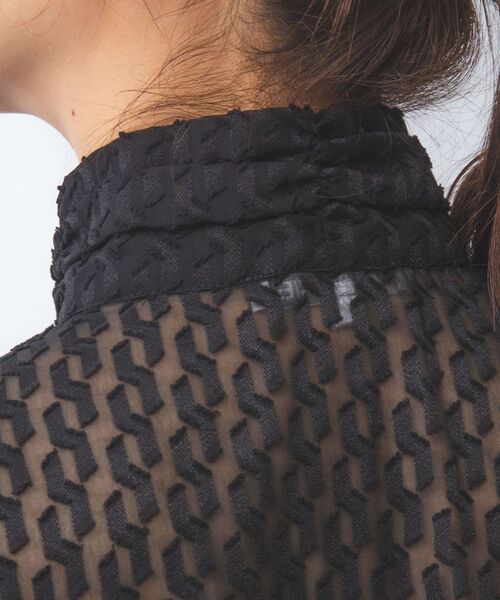 NARACAMICIE / ナラカミーチェ シャツ・ブラウス | 【NARACAMICIE】カットジャガードフリル長袖ブラウス | 詳細18