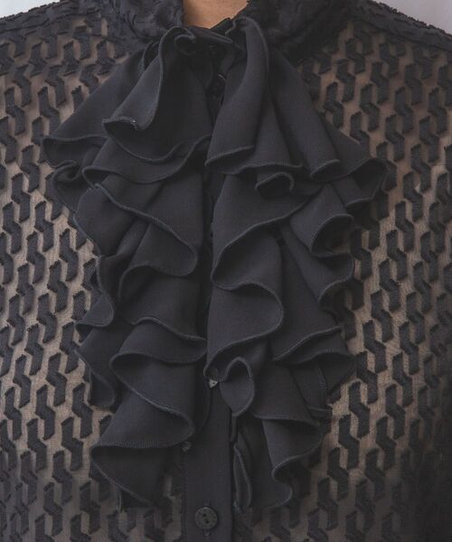 NARACAMICIE / ナラカミーチェ シャツ・ブラウス | 【NARACAMICIE】カットジャガードフリル長袖ブラウス | 詳細19