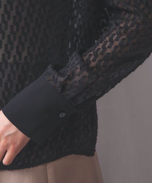 NARACAMICIE / ナラカミーチェ シャツ・ブラウス | 【NARACAMICIE】カットジャガードフリル長袖ブラウス | 詳細21