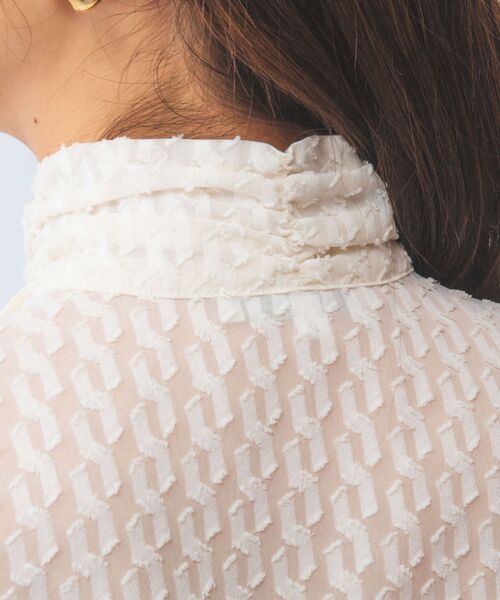 NARACAMICIE / ナラカミーチェ シャツ・ブラウス | 【NARACAMICIE】カットジャガードフリル長袖ブラウス | 詳細6