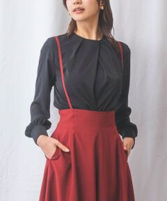 NARACAMICIE / ナラカミーチェ シャツ・ブラウス | 【NARACAMICIE】ジョーゼットデザインタック長袖ブラウス