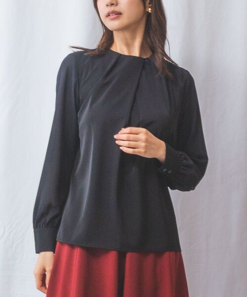 NARACAMICIE / ナラカミーチェ シャツ・ブラウス | 【NARACAMICIE】ジョーゼットデザインタック長袖ブラウス | 詳細13